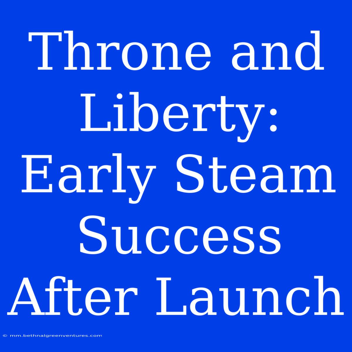 Throne And Liberty: Early Steam Success After Launch